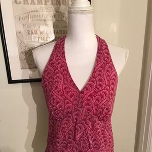 ANN TAYLOR Pink Paisley Halter Top